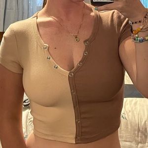 Brown baby tee